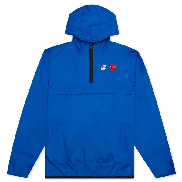 Kway X CDG : Kway Bleu HOMME (demi fermeture)